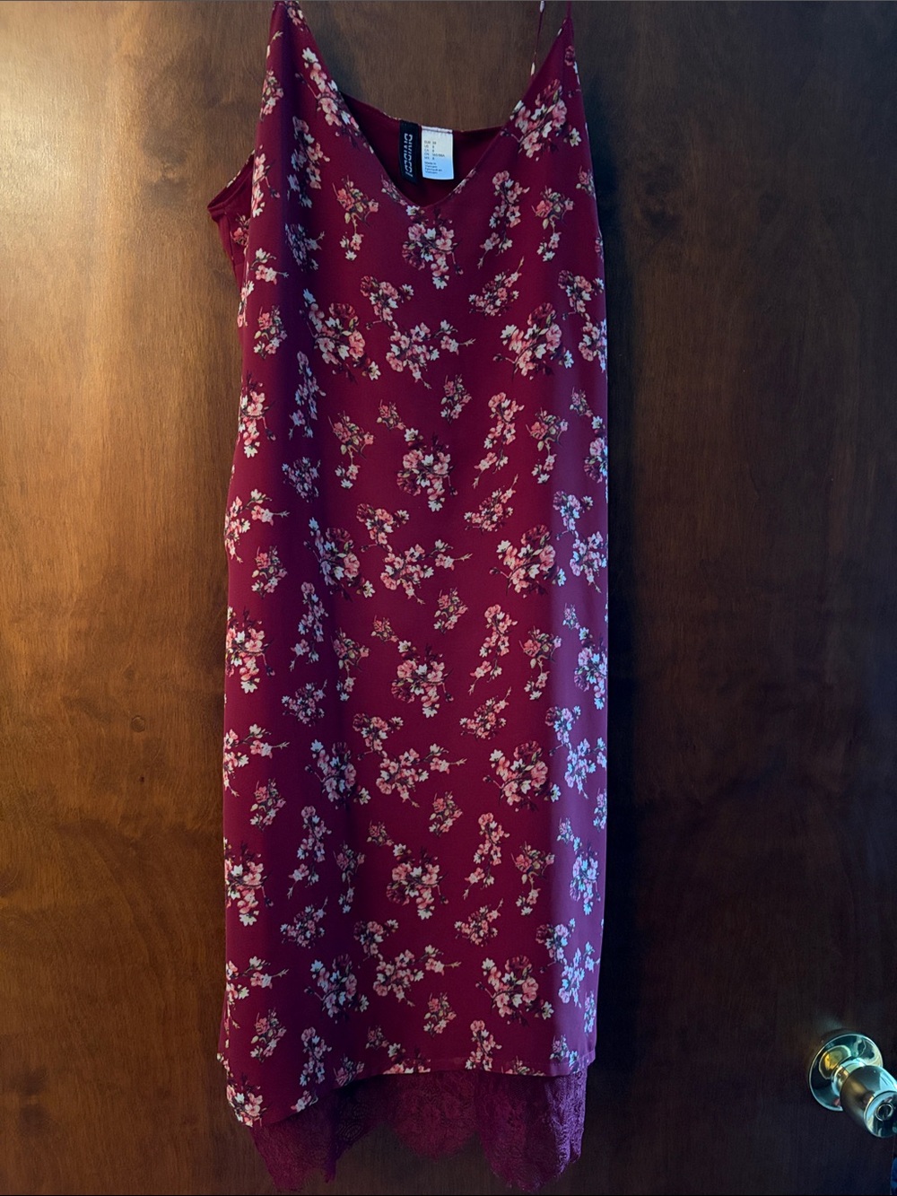 Divided by H&M floral burgundy dress